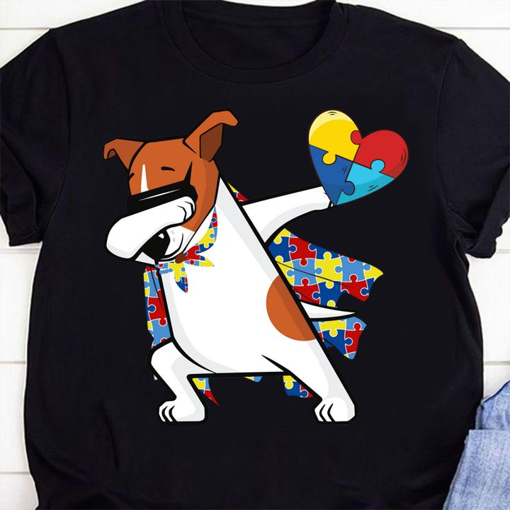 Cute Dabbing Jack Russell Dog Autism Awareness Gifts t-shirt shirt