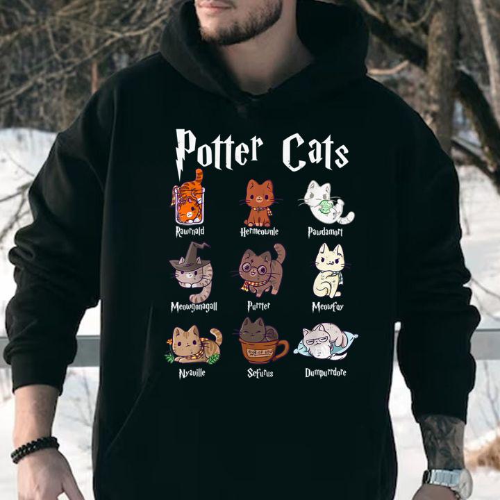 Potter Cats Cute Harry Pawter Kitten T Shirt gift for her t-shirt hoodie