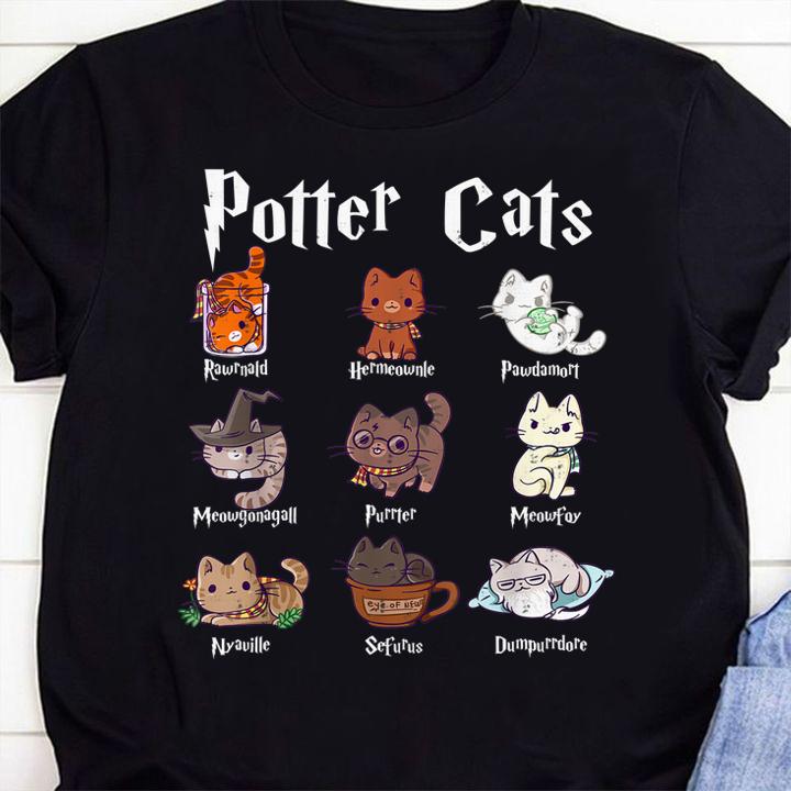 Potter Cats Cute Harry Pawter Kitten T Shirt gift for her t-shirt shirt