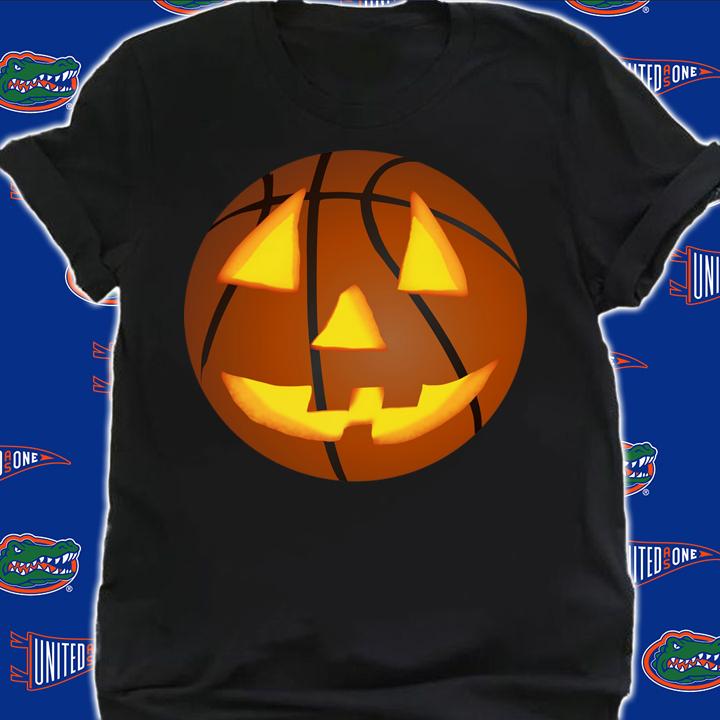Halloween Basketball Pumpkin Face Funny Jack-o'-lantern t-shirt shirt