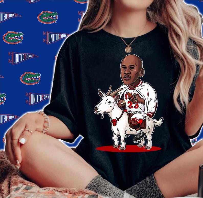 Michael Jordan Riding Goat t-shirt woman shirt