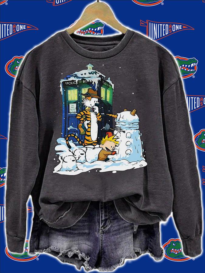 Doctor Calvin And Hobbes Mashup Doctor Who t-shirt sweatshirt