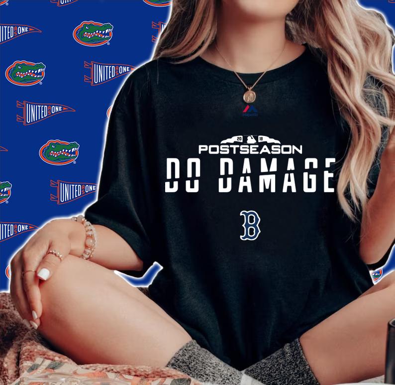 Red Sox Postseason Damage t-shirt woman shirt