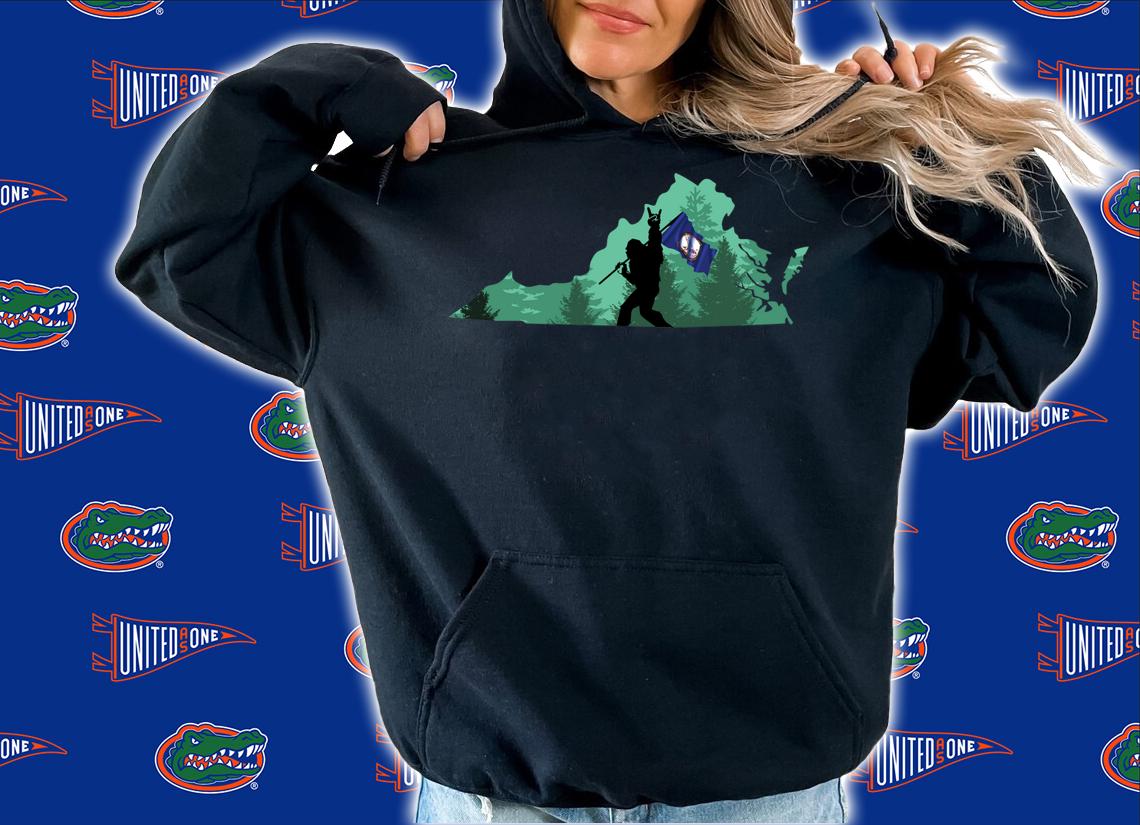 Bigfoot Rock Anf Roll Virginia Flag t-shirt hoodie