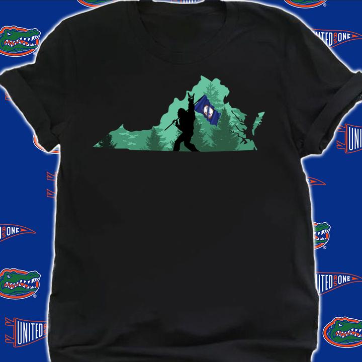 Bigfoot Rock Anf Roll Virginia Flag t-shirt shirt