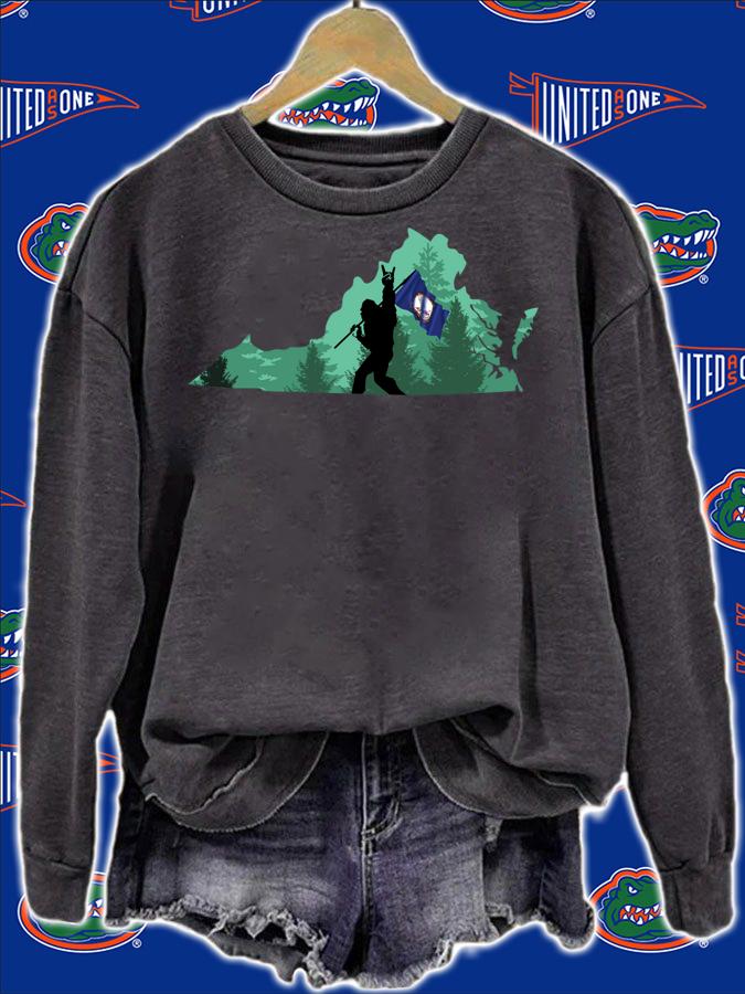 Bigfoot Rock Anf Roll Virginia Flag t-shirt sweatshirt