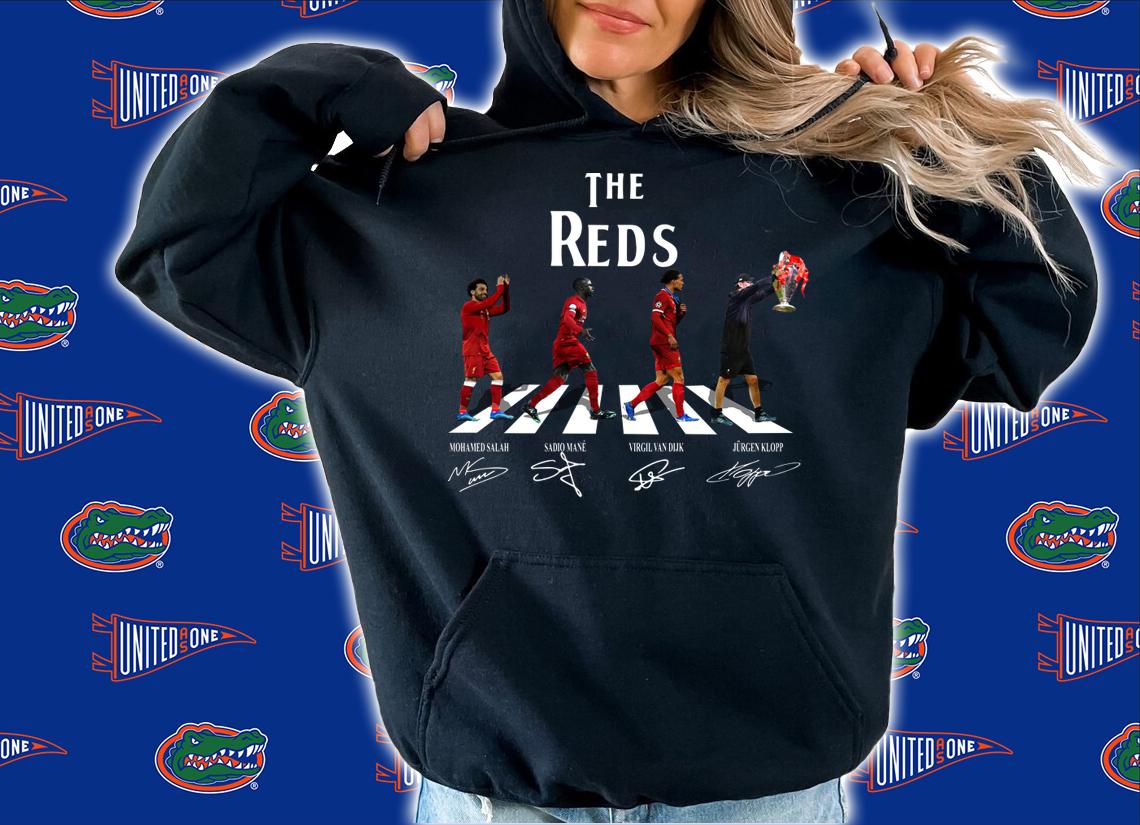 FC Liverpool Champions The Reds Walking Abbey Road Signatures t-shirt hoodie