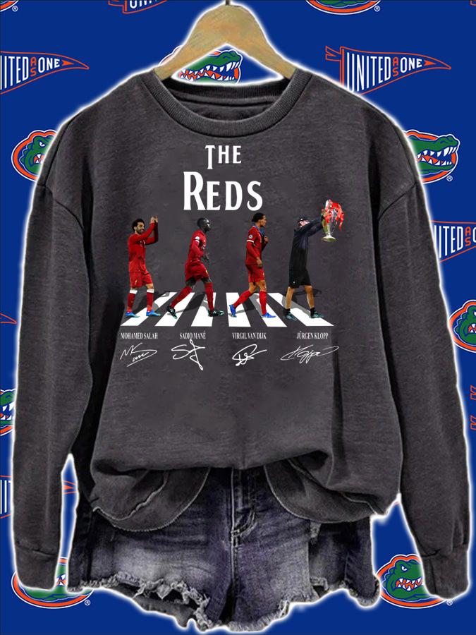 FC Liverpool Champions The Reds Walking Abbey Road Signatures t-shirt sweatshirt