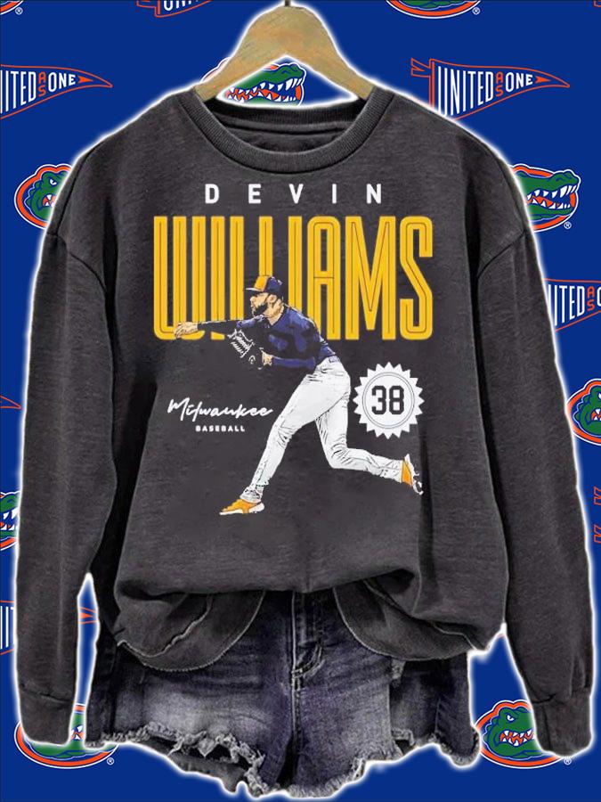 Devin Williams Milwaukee card t-shirt sweatshirt