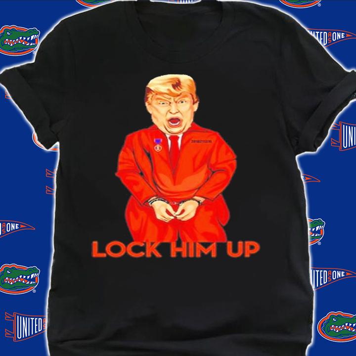 Donald Trump Lock Him Up Orange Jumpsuit Funny t-shirt shirt