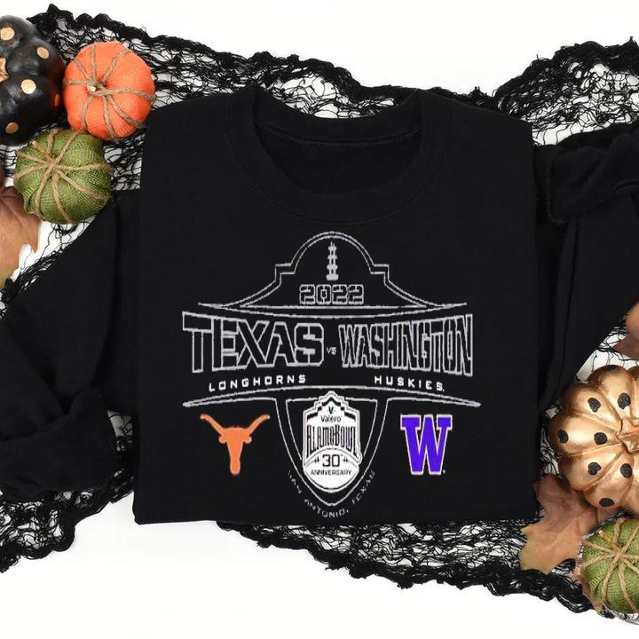 2022 Valero Alamo Bowl 2-Team Texas Longhorns and Washington Huskies shirt t-shirt sweatshirt