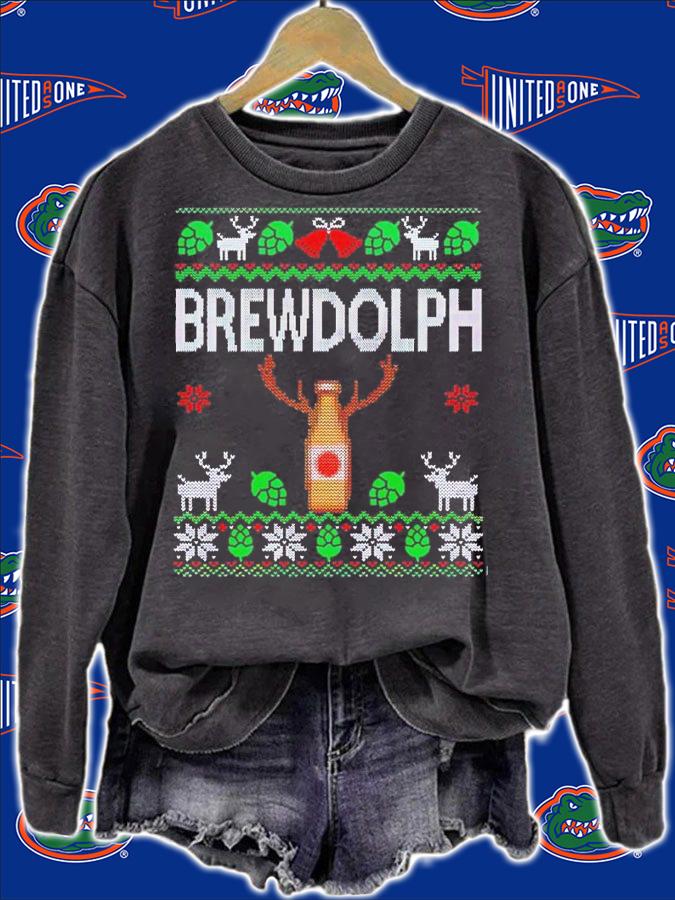 Brewdolph Christmas shirt t-shirt sweatshirt
