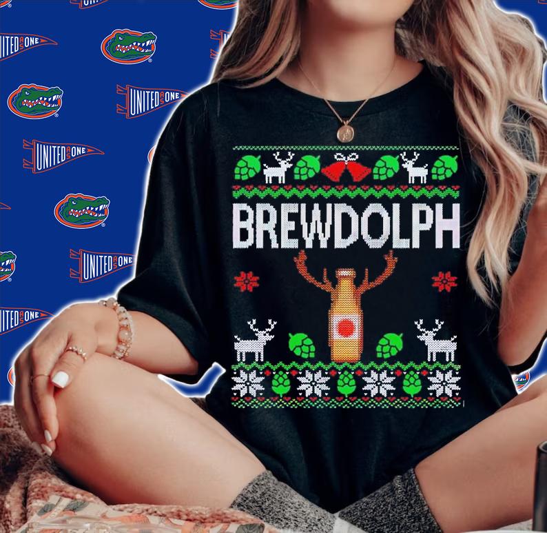 Brewdolph Christmas shirt t-shirt woman shirt