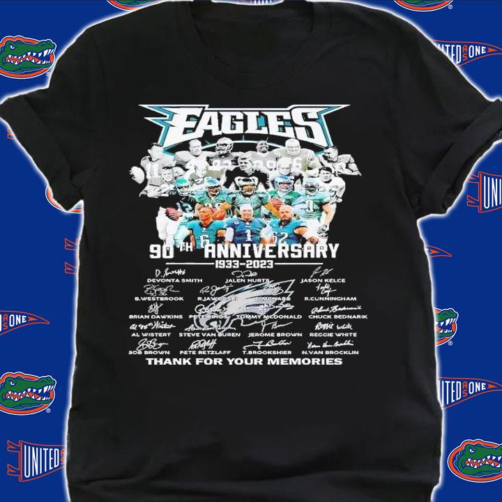 Eagles 90th anniversary 1933 2023 thank you for the memories shirt t-shirt shirt
