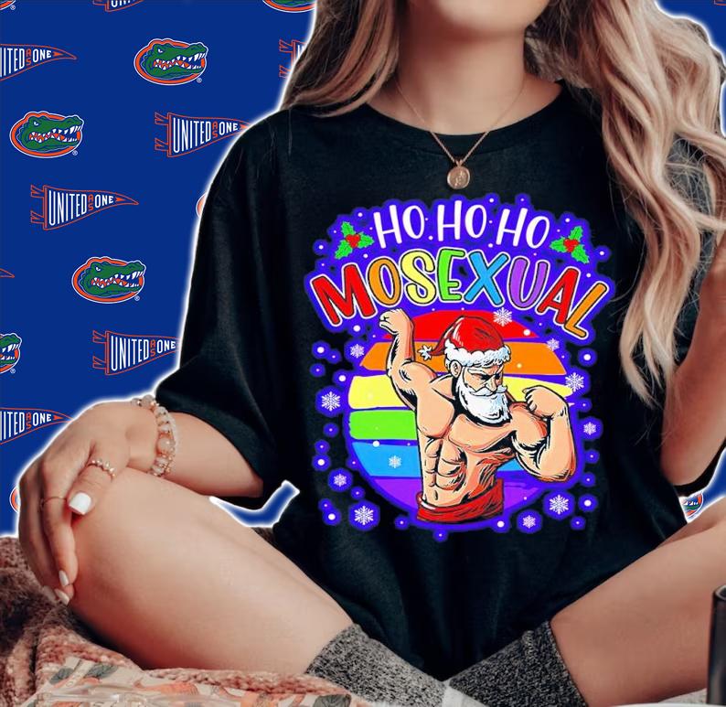 Ho Ho Ho Mosexual Gay Santa shirt t-shirt woman shirt