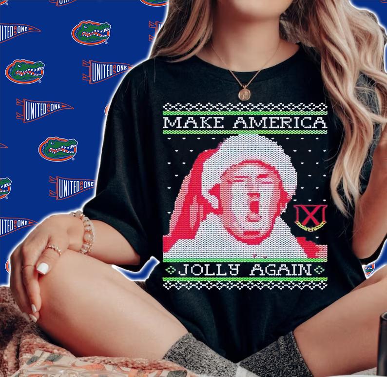 Make America Jolly Again Tacky Christmas shirt t-shirt woman shirt