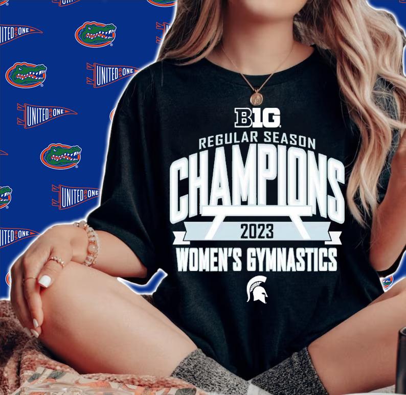 Michigan State Spartans 2023 Big Ten Women's Gymnastics Regular Season Champions shirt t-shirt woman shirt