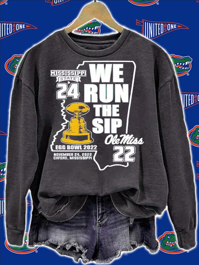Mississippi State 24 we run the Sip Ole Miss 22 Egg Bowl 2022 shirt t-shirt sweatshirt