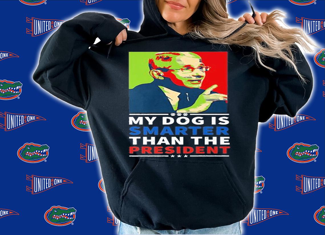 My Dog Is Smarter Than The President USA Conservative Christmas Funny Biden T-Shirt t-shirt