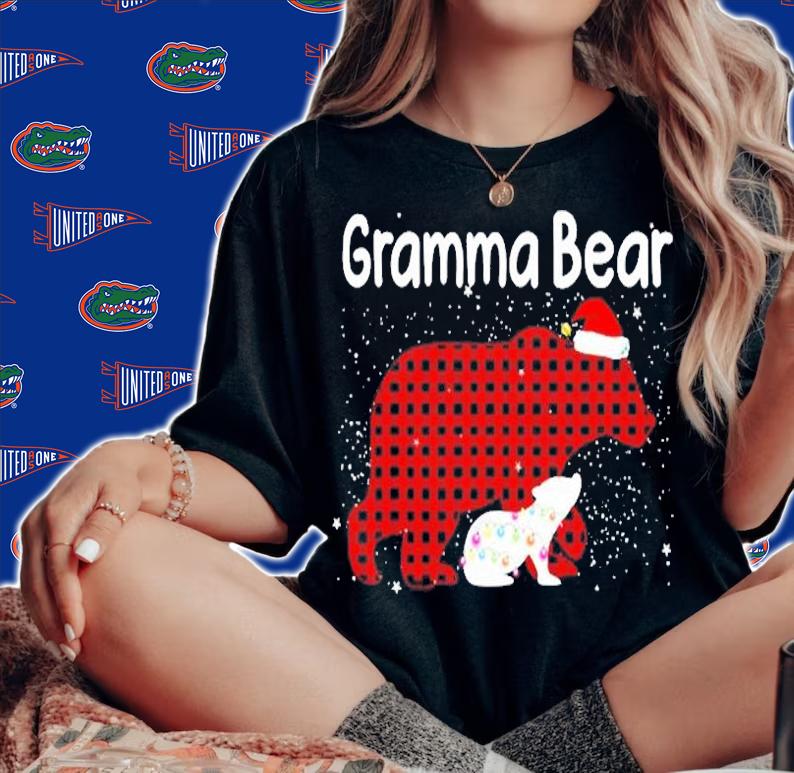 Gramma Bear Red Buffalo Plaid Gramma Bear Pajama T-Shirt T-Shirt t-shirt
