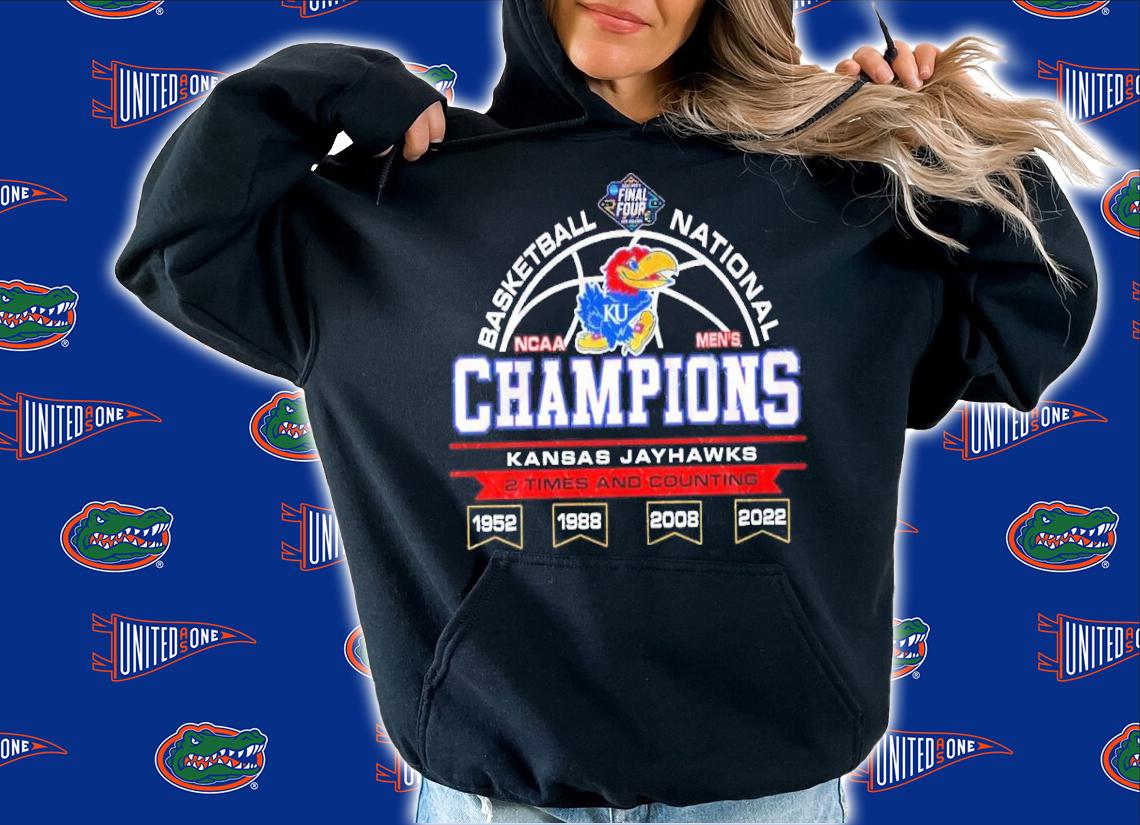 Kansas Jayhawks NCAA Men's Basketball National Champions 2 Times And Counting 2022 Shirt t-shirt hoodie
