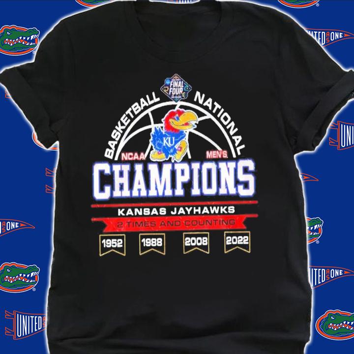 Kansas Jayhawks NCAA Men's Basketball National Champions 2 Times And Counting 2022 Shirt t-shirt shirt