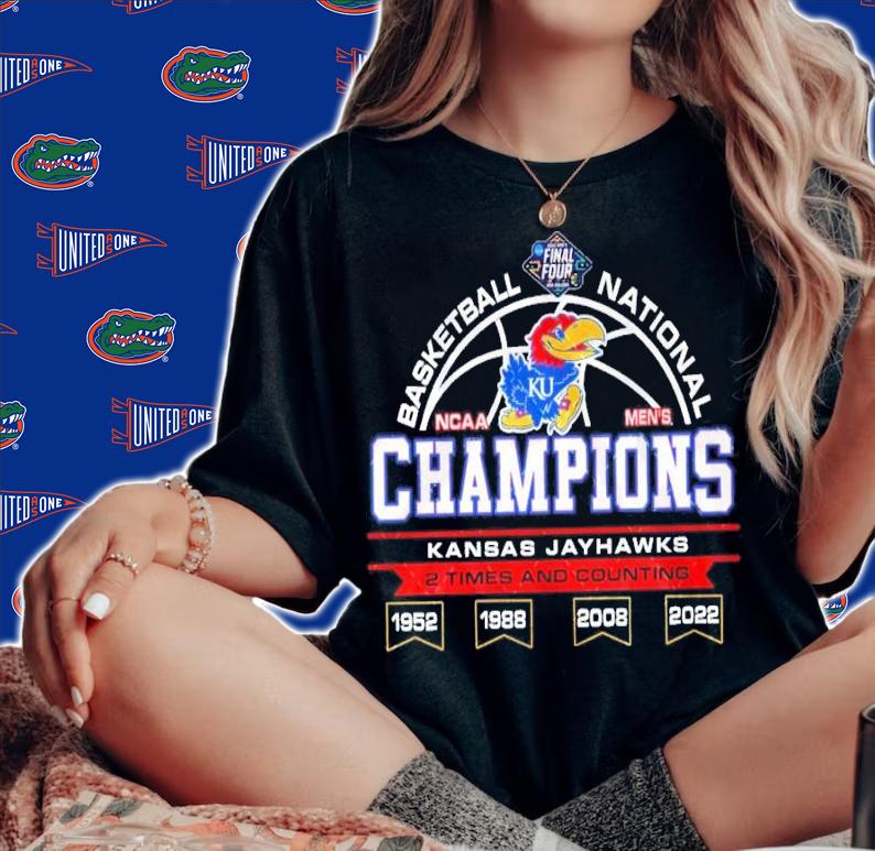 Kansas Jayhawks NCAA Men's Basketball National Champions 2 Times And Counting 2022 Shirt t-shirt woman shirt