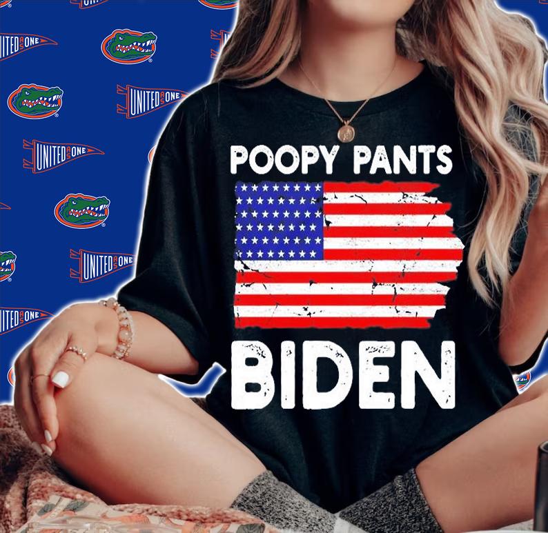 Funny Poopy Pants Biden America T-Shirt t-shirt woman shirt