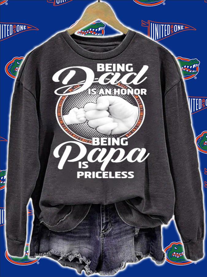 Being dad is an honor being papa is priceless shirt sweatshirt
