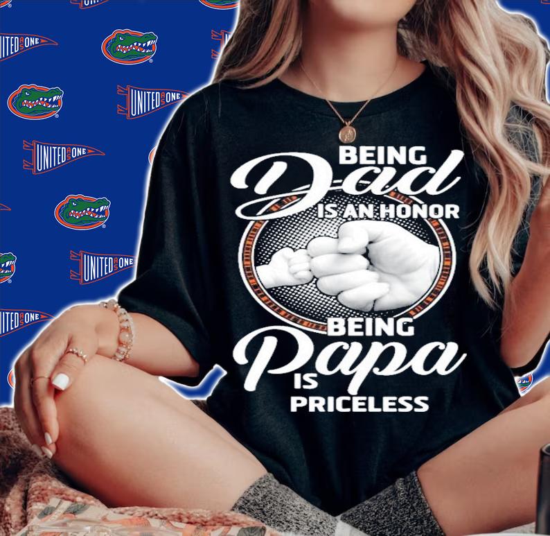 Being dad is an honor being papa is priceless shirt woman shirt