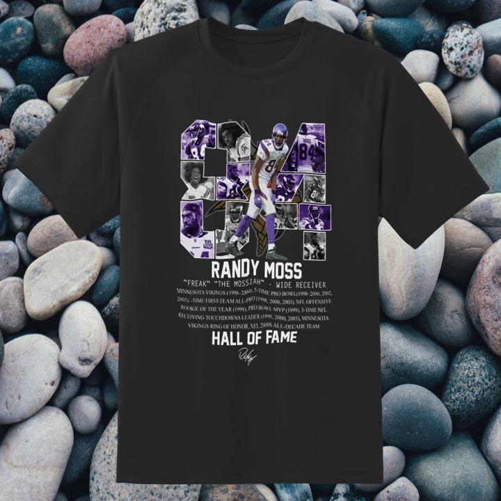 Randy Moss 84 Vikings Hall of Fame Autograph T-Shirt – Shop Now