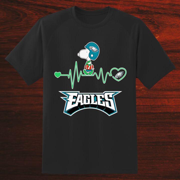 Premium Snoopy Philadelphia Eagles Football Heartbeat T-Shirt