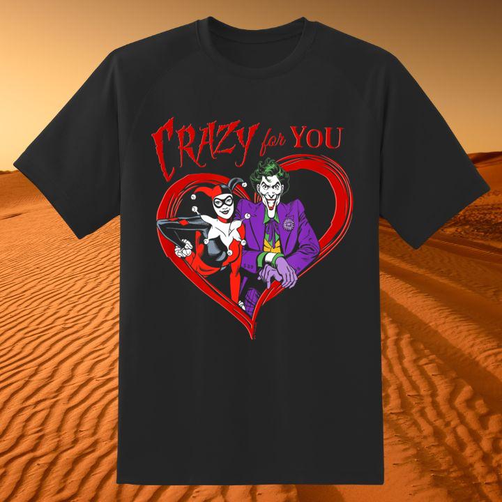 Premium Love Joker And Harley Quinn Crazy For You Dc Comics Valentine'S Day T-Shirt