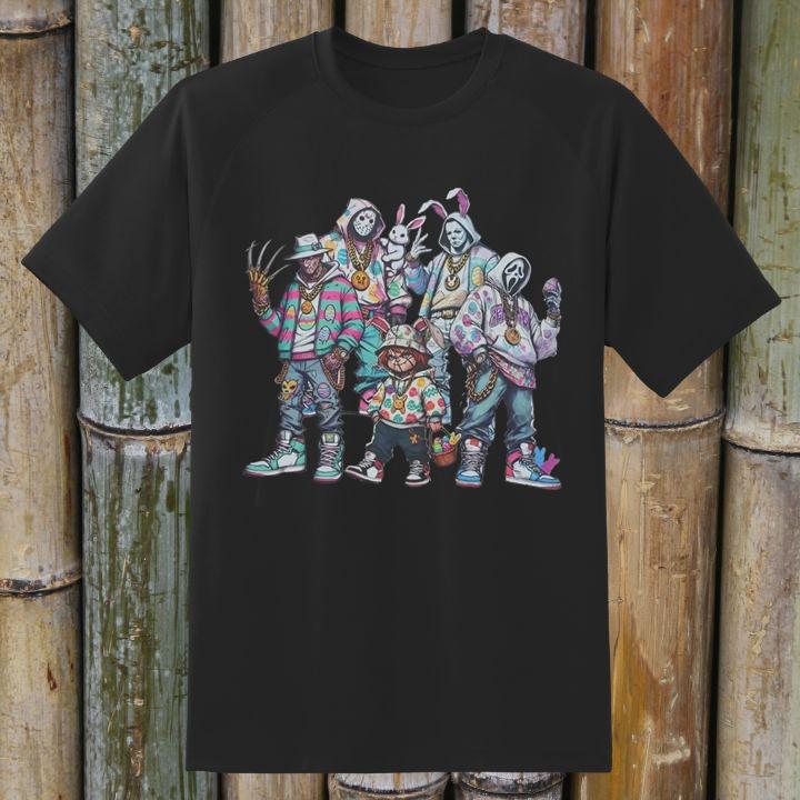 Easter Horror Movie Characters Thug Life Funny T-Shirt