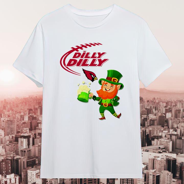 St. Patricks Day Arizona Cardinals Leprechaun Irish Dilly Dilly T-Shirt