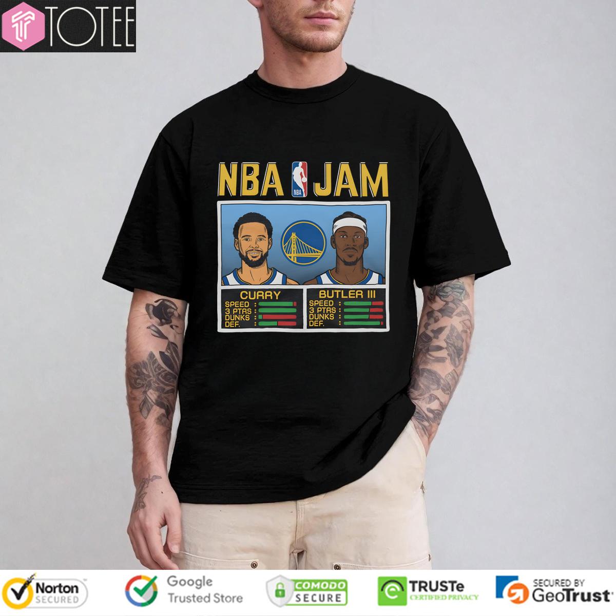 Nba Jam Golden State Warriors Steph Curry And Jimmy Butler Iii Shirt