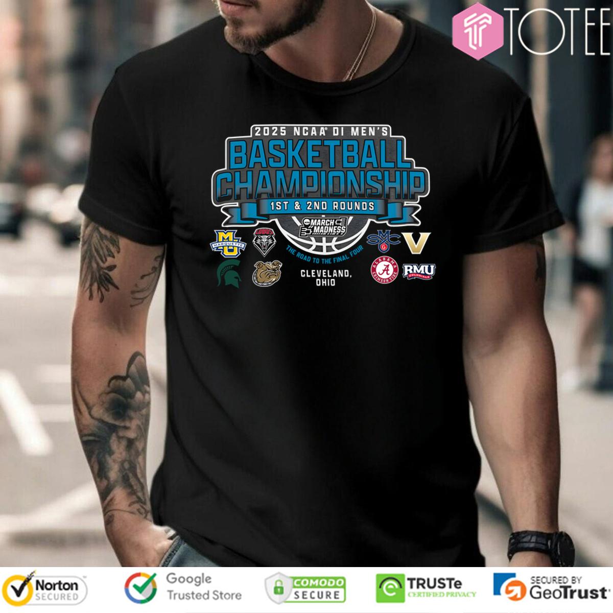 Ncaa Di Mens Basketball Championship 1St And 2Nd Rounds 2025 Cleveland Ohio Shirt