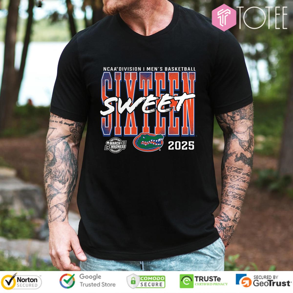 Sweet Sixteen 2025 NCAA Men's Basketball Florida Gators T-Shirt