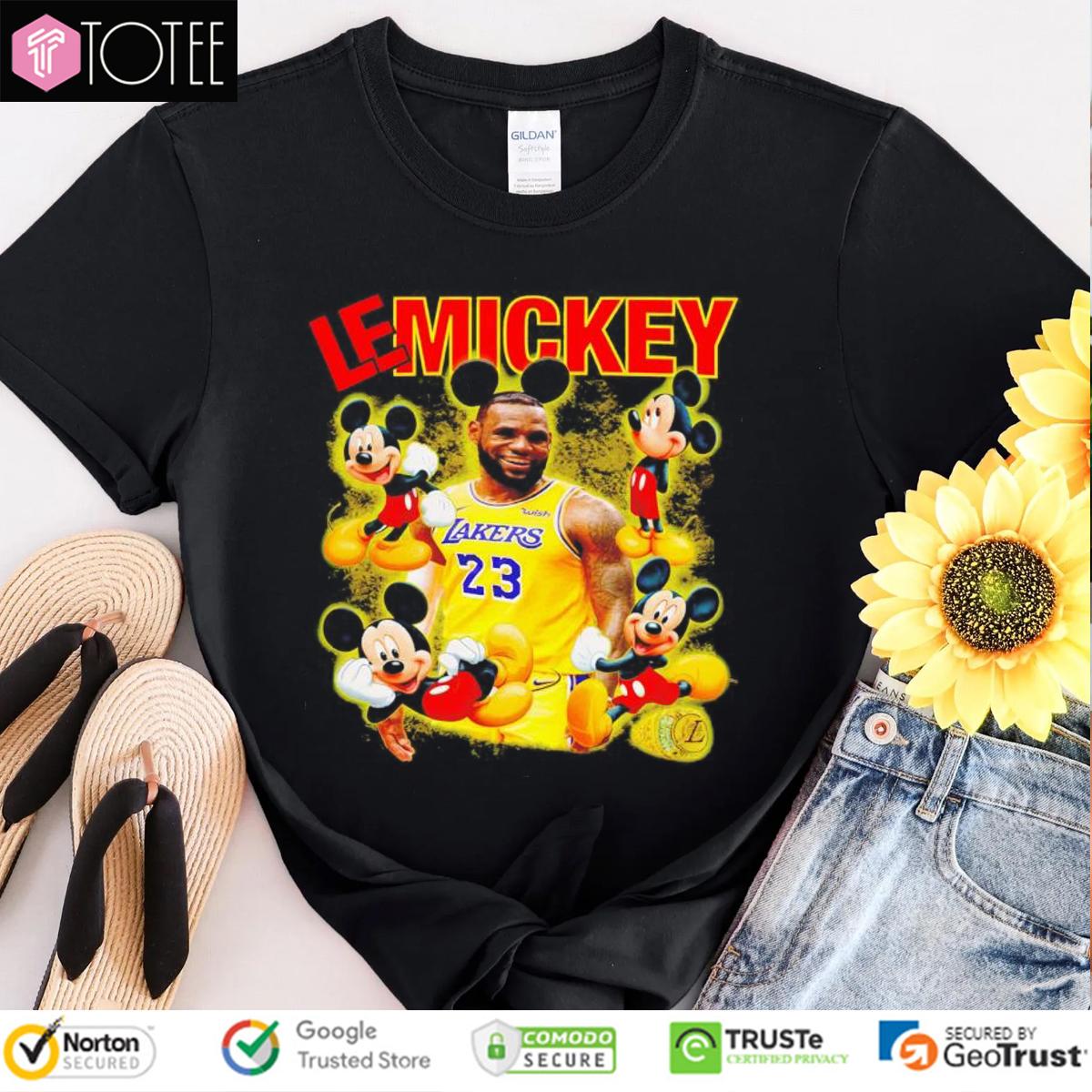 Lakers Lebron James 23 Disney Mickey Mouse T-Shirt