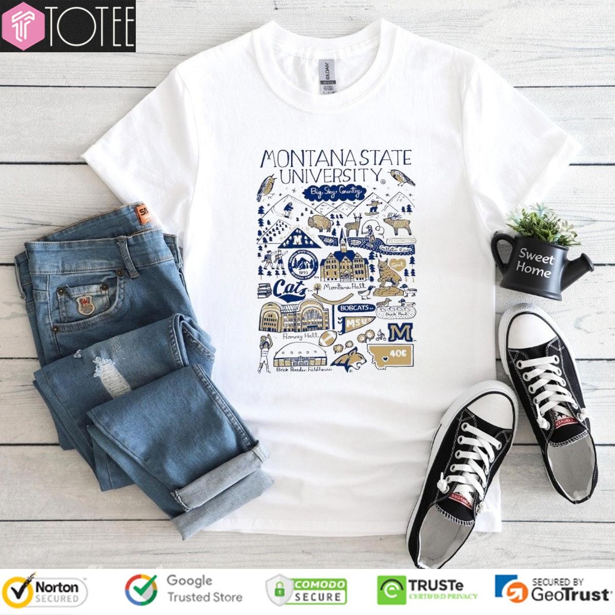 Montana State University Art Illustration T-shirt